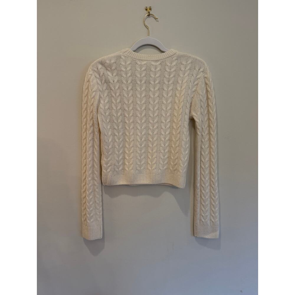 OGD 100% Cashmere Cable Knit Sweater Cream S - Picture 2 of 3